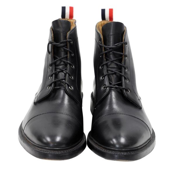 Thom Browne Ankle Boots Size 10.5 Leather Lace-up Cap Toe Shoes TB-0502N-0151 main image 8